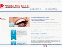 Tablet Screenshot of dr-wittstock.de